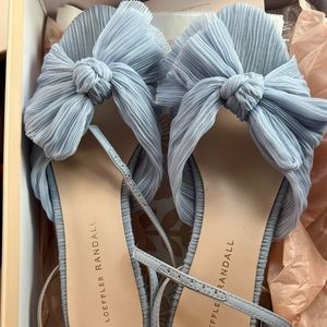Light Blue Dahlia Bow Heels